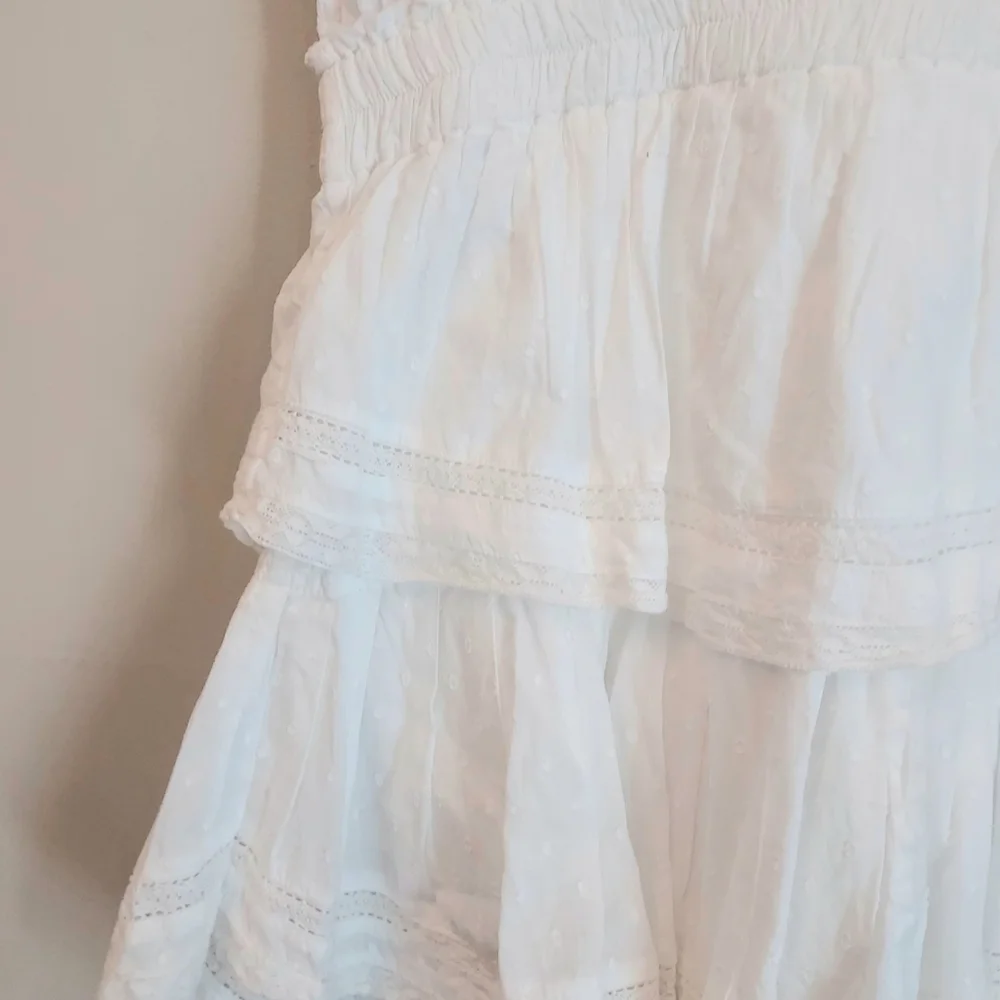 LoveShackFancy Natasha White Ruffled Tiered Dress Size Medium NEW NWT Coquette - Picture 7 of 16